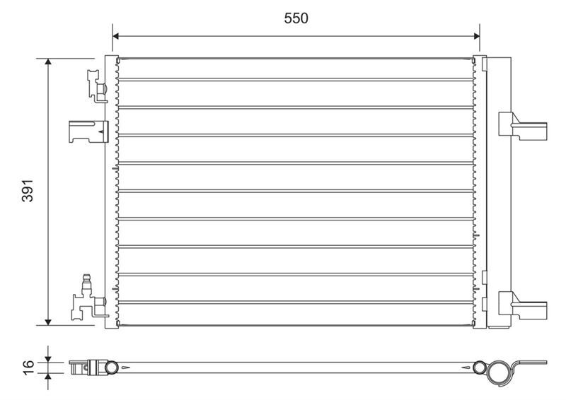 KLİMA KONDENSERİ RADYATÖRÜ ASTRA J-ZAFIRA C-CRUZE 1.3-1.4-1.6-1.7-1.8