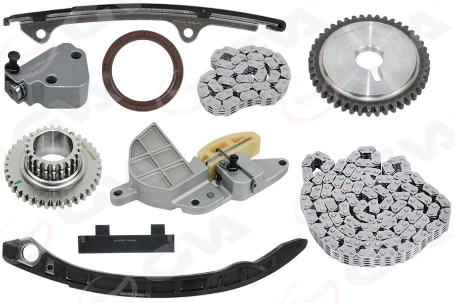 EKSANTRİK ZİNCİR SETİ NISSAN X-TRAIL 2.0L QR20 T30 01-06 2.5L QR25DE T30 01-06 / PRIMERA 2.0L QR20 P12 03-> 10 PARÇA