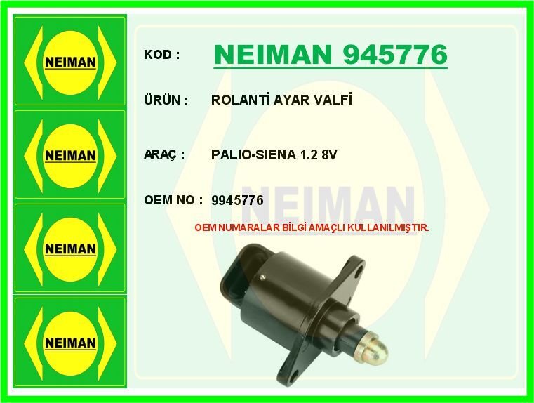 ROLANTİ AYAR VALFİ PALIO-SIENA 1.2 8V
