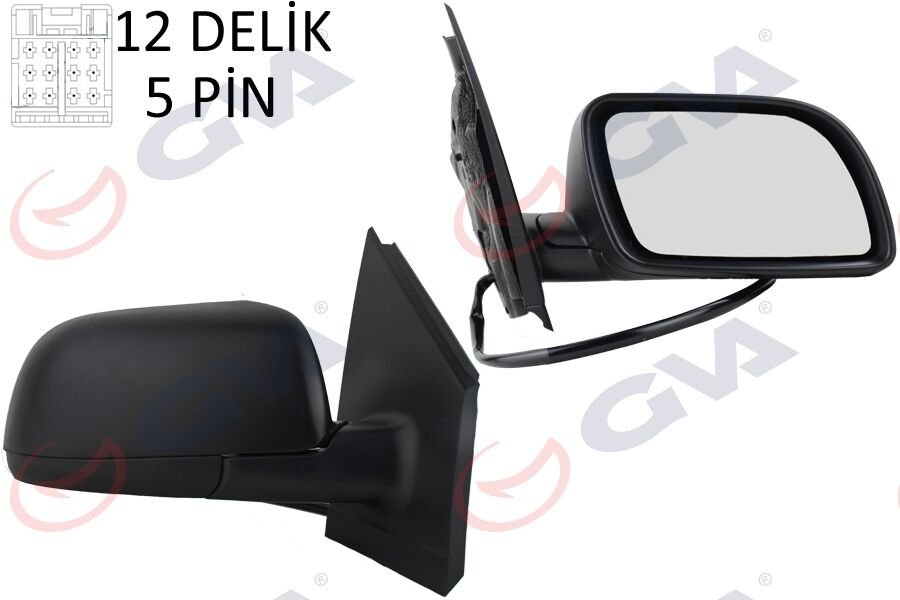 DIŞ DİKİZ AYNASI SAĞ POLO 02> ELEKTRİKLİ ISITMALI ASFERİK 5 FİŞ VM-194EHR