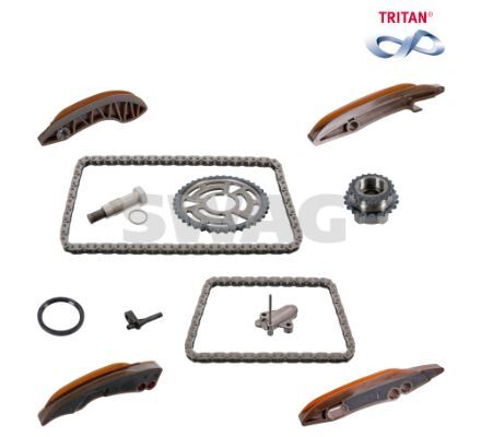 EKSANTRIK ZINCIR SETI ALT UST BMW B47 N47 F10 F20 F30 G30 F40 F44 F45 F46 F32 F33 F34 F36 F48 F39 F25 F26 FEBI 174020
