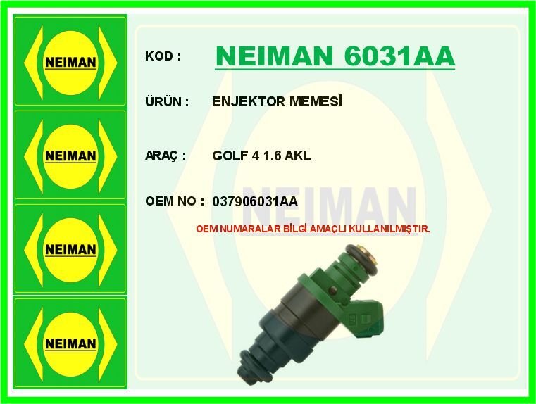 ENJEKTOR MEMESİ GOLF 4 1.6 AKL