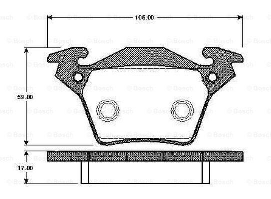 ÖN FREN BALATASI RENAULT MEGANE IV 15> TÜM MOTOR TİPLERİ G:129MM Y:58.4 MM K:18MM