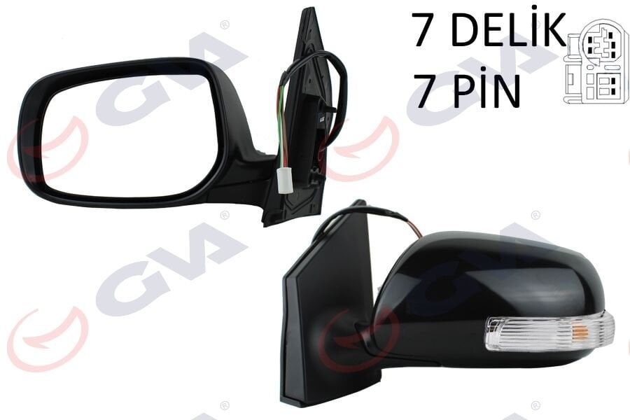 DIŞ DİKİZ AYNASI SOL COROLLA 08> ELEKTRİKLİ ISITMALI KATLANIR SİNYALLİ ASTARLI KONVEKS 7 FİŞ VM-6263EBL