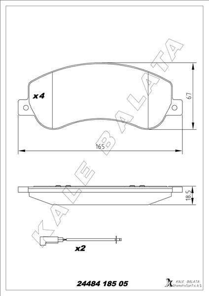 ON FREN BALATASI TRANSIT V348 11>14 A.CEKER VW AMAROK 2.0TDI 10> AKSESUARLI IKAZ FISI CIVATA YAY