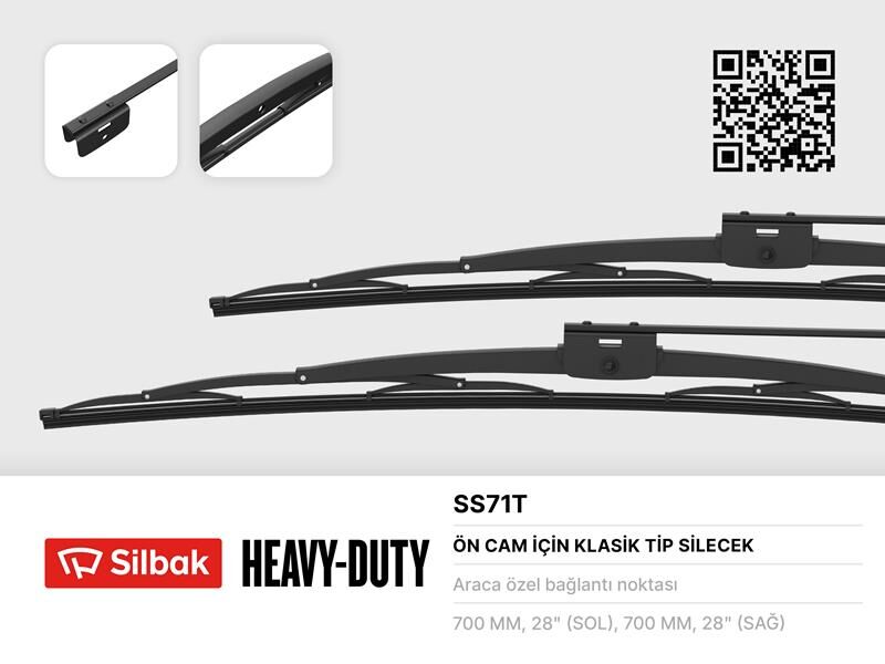 SİLECEK SÜPÜRGESİ 700MM ISUZU LUX-ROYBUS-CLASSIC-IVECO M50/KARSAN JEST-TATA LP613 YM 2 Adet