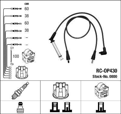 BUJİ KABLO TAKIMI METAL TÜPLÜ OPEL VECTRA A-OMEGA A-FRONTERA A-CALIBRA A 1.8-2.0 ie 8V 88>95