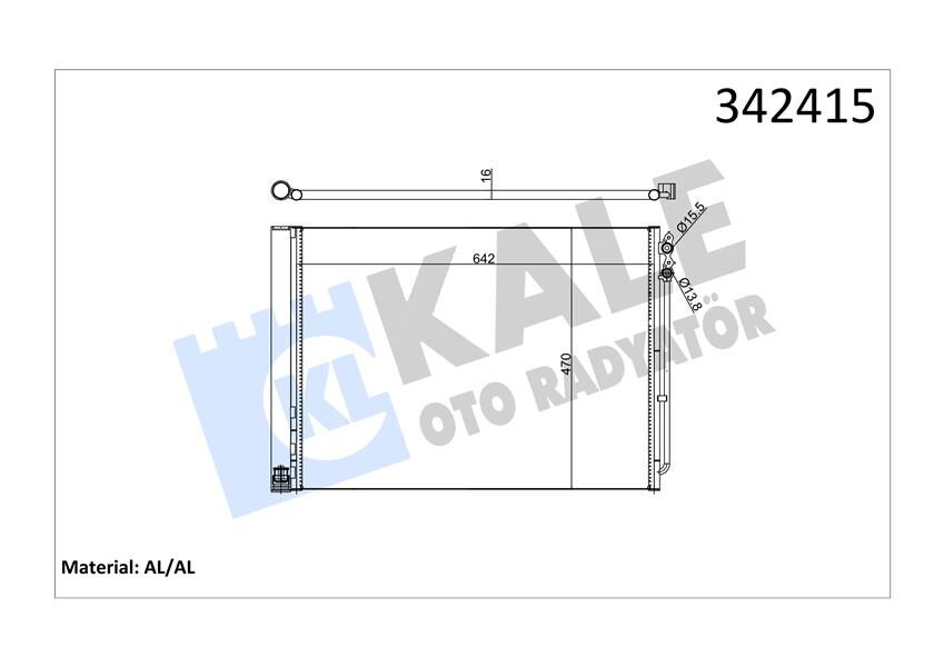KLIMA RADYATORU BMW F07 F10 F11 F18 F06 F12 F13 F01 F02
