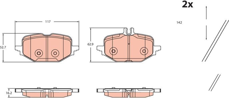 FREN BALATASI ARKA MERCEDES W206 S206 C236 A236 W214 S214 C236 A236