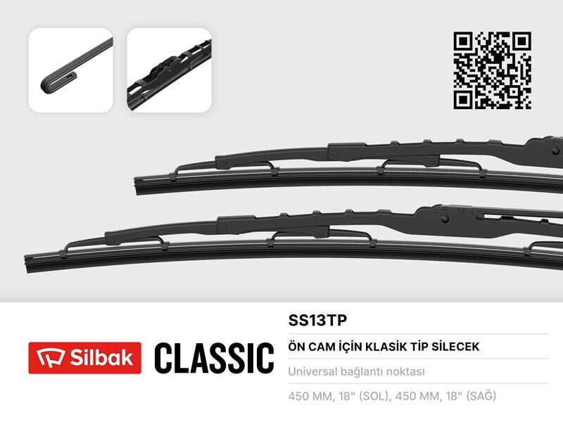 SİLECEK SÜPÜRGESİ 450MM TAUNUS 1.6-2 GTS PIMLI-FORD GRANADA CONSOL-ISUZU KS 22-NKR-FAVORIT-KIA SHUMA -SEPHIA-PREGIO-BESTA-MITSUBUSHI CANTER KAMYON-L300-BMW 315-316-LEYLAND 30-FATIH-BMC TM25 2 Adet