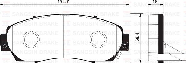ÖN BALATA DİSK HONDA CR-V 15> Üstten Delikli
