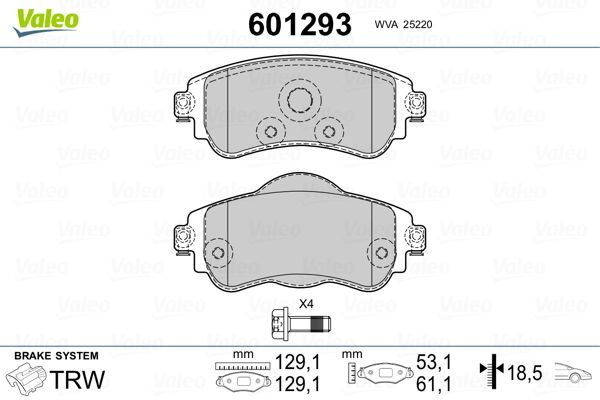 ÖN FREN BALATASI CITROEN C4 B7 1.4 VTI 09 > C4 1.6 HDI 11/2009 > DS4 1.6 HDI 1. 4.2011 > FTE KIRMIZI KUTU
