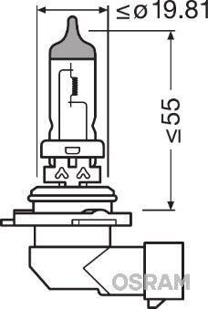 AMPUL 12V HB4 9006 51W P22d 10 Adet