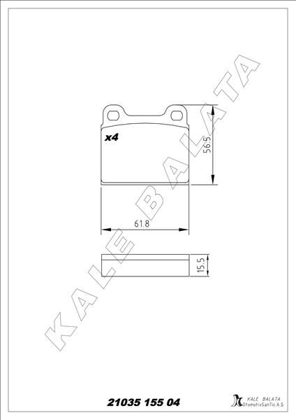 FREN BALATASI ARKA MERCEDES W114 W115 W116 W126 W123 W463
