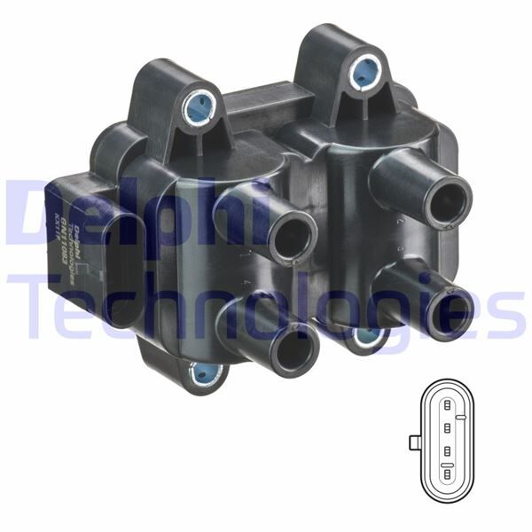 ATEŞLEME BOBİNİ ÇİFTLİ RENAULT KANGOO 01> CLIO I-II-III 92>05 MEGANE I 96> SCENIC 96>TWINGO 96> LOG AN 06>1.2 1.4 1.6 D4F K7J-K7M