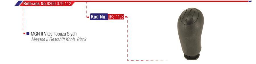 VİTES TOPUZU RENAULT MEGANE II 02> CLIO III 04> DACIA LOGAN 04> 5 İLERİ-SİYAH KAPAK