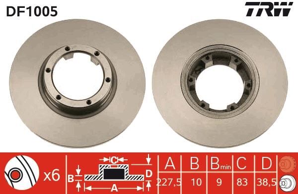ÖN FREN AYNASI R12 -TOROS R5 75/85 228x10x6DL