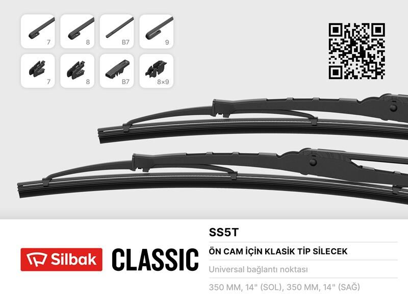 SİLECEK SÜPÜRGESİ 340MM M124-SERCE-SKODA-ANADOL-AS250-400-900-BMC TM135-140 2 Adet