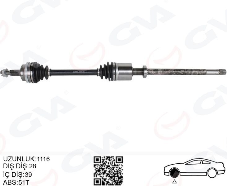 ÖN AKS SAĞ RENAULT MASTER II FD 2.5 DCI ABSLI 51 DIS 28X39 06-10