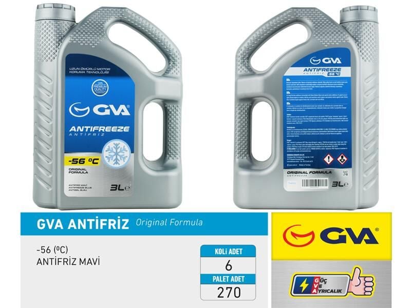 ANTİFRİZ 3 LT -56 C MAVİ Koli 6 Ad 6 Adet