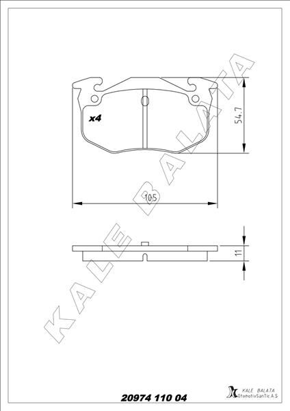 ARKA FREN BALATASI PEUGEOT P106 96>04 P205 87>98 P206 00>09 P306 97>01 P309 89>93 CITROEN SAXO 96>04 XSARA 97>05 ZX 92>97 RENAULT R9-R19- MGN I-CLIO I-II İNCE TİP