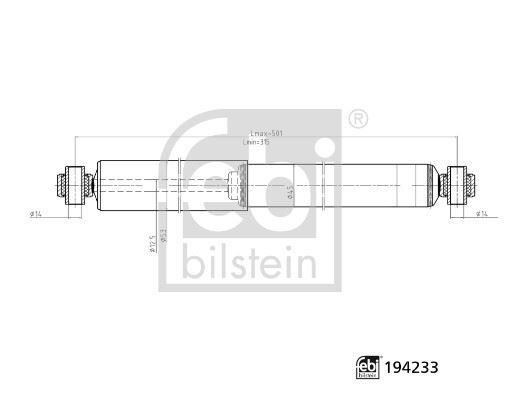 AMORTISOR ARKA GAZLI. 3.50 TON MERCEDES SPRINTER B906 . VW CRAFTER 30-35-50