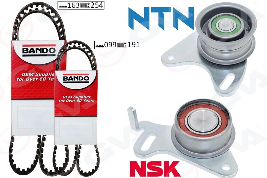 TRİGER KAYIŞ SETİ EKSANTRİK SETİ HYUNDAI H100 STAREX 2.5L D4BB D4BF 97-> / KIA K2500 2.5L D4BH 03- > / MITSUBISHI L300. L200 2.5L 4D56 K64T K74T 96-07 / PAJERO 2.5L 4D56 94-> 2 KAYIŞ 2 RULMAN 16