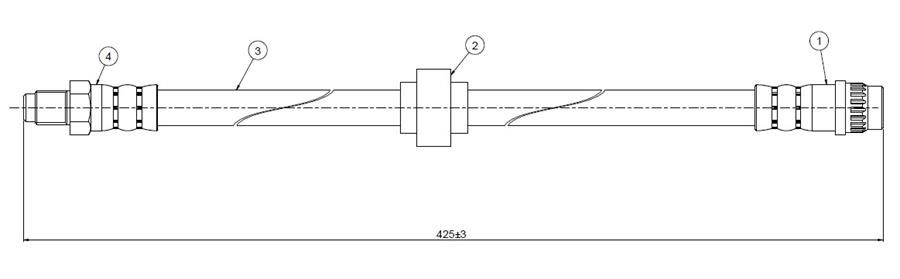 FREN HORTUMU ÖN RENAULT MEGANE 96> 420.00 MM 2 Adet