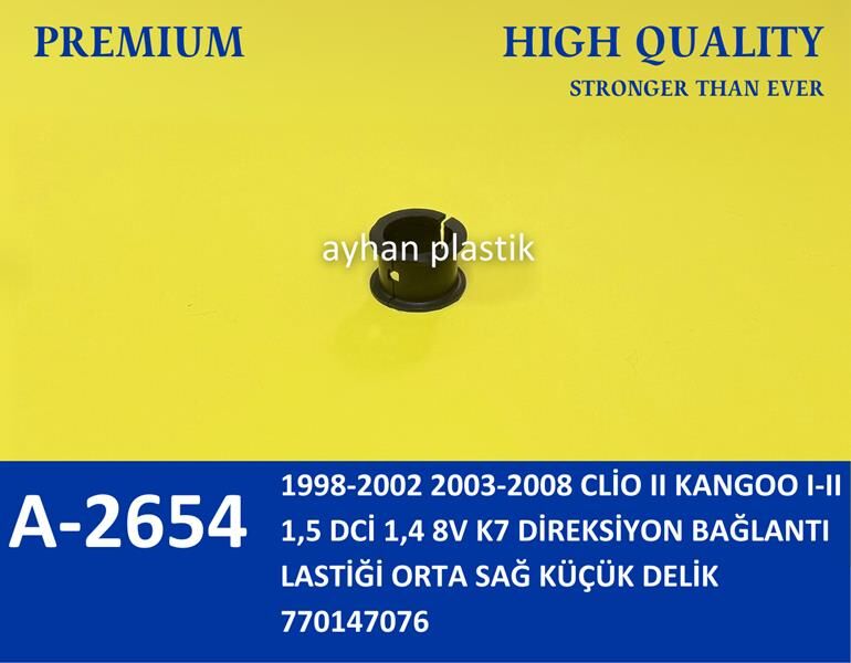 DİREKSİYON BAĞLANTI LASTİĞİ ORTA SAĞ KÜÇÜK DELİK CLİO II KANGOO I-II 1.5 DCİ 1.4 8V K7 98-08 10 Adet