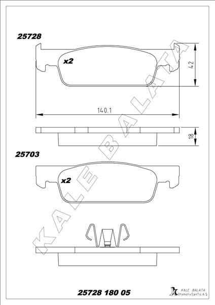 ÖN FREN BALATA RENAULT CLIO IV 12> DACIA LOGAN II 12> SANDERO II 12>