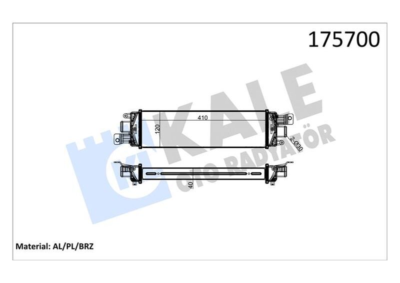 TURBO RADYATÖRÜ INTERCOOLER ALBEA 03>1.3JTD 457x116x40 AL AL SİSTEM