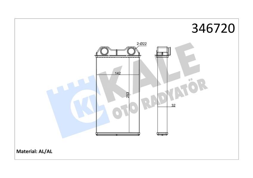 KALORİFER RADYATÖRÜ TRAFFIC II-VIVARO 06> 265x149
