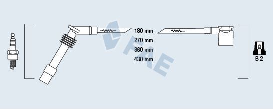 BUJİ KABLOSU TAKIMI OPEL CORSA B-COMBO B-ASTRA F 93>00 1.2-1.4İ C12NZ-X12SZ-14NZ-X14SZ