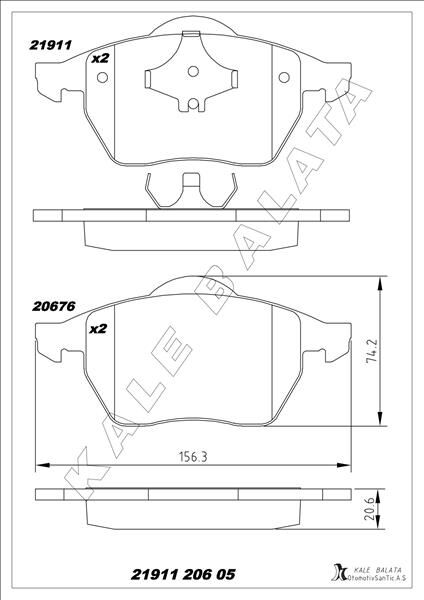 DİSK FREN BALATASI ÖN BORA 1998-2005-GOLF III-IV-NEW BEETLE 1999-2010-PASSATA3 1996-2003-TT 98-06
