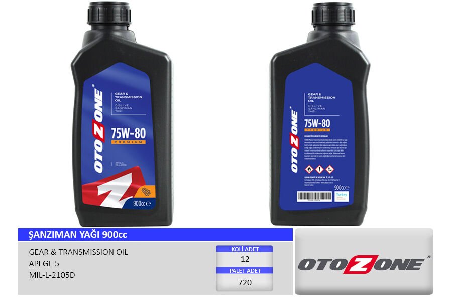 ŞANZIMAN YAĞI 75W-80 900CC 12 Adet