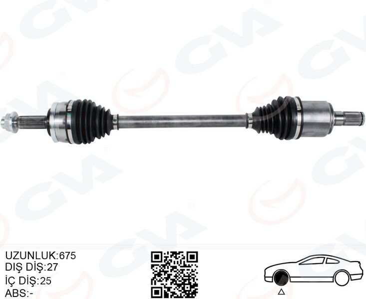 KOMPLE AKS SOL HYUNDAI BAYON 1.0L 1.4L G3LE G4LC 21-> 25x27 komple boy 675mm