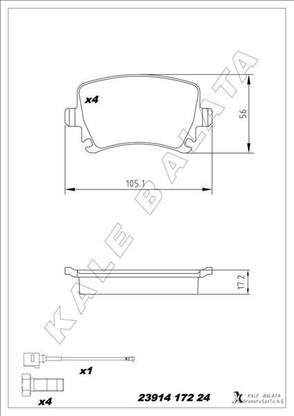ARKA BALATA PASSAT-CC-CADDY-GOLF5-GOLF6-JETTA-A3-A6-LEON-OCTAVIA-SUPERB 04 >