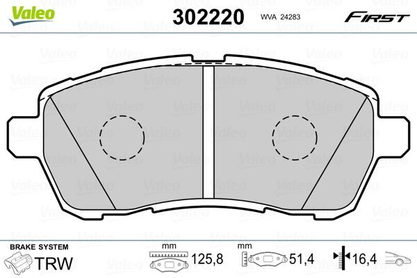 ÖN BALATA FIESTA VI 1.4-1.4TDCİ 1.6 TDCI 08 >SWIFT 10 > JUSTY 07 > MAZDA II 07 > SIRION 08 > FTE KIRMIZI KUTU