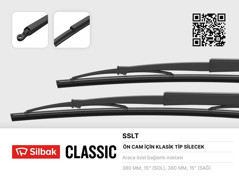 SİLECEK SÜPÜRGESİ KOLLU 385MM SLX ÖN 2 Adet