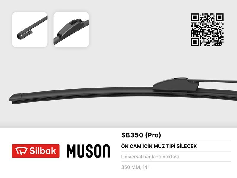 SİLECEK SÜPÜRGESİ 350mm MUZ TİPİ ÜNİVERSAL ON NIVA-UNO 83-89 ARKA