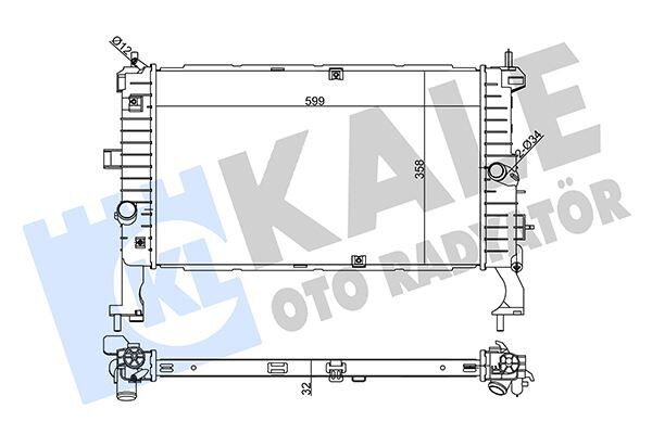 RADYATÖR MERIVA 1.3-1.7CDTI 03> AC KLİMASIZ MEK 600x370