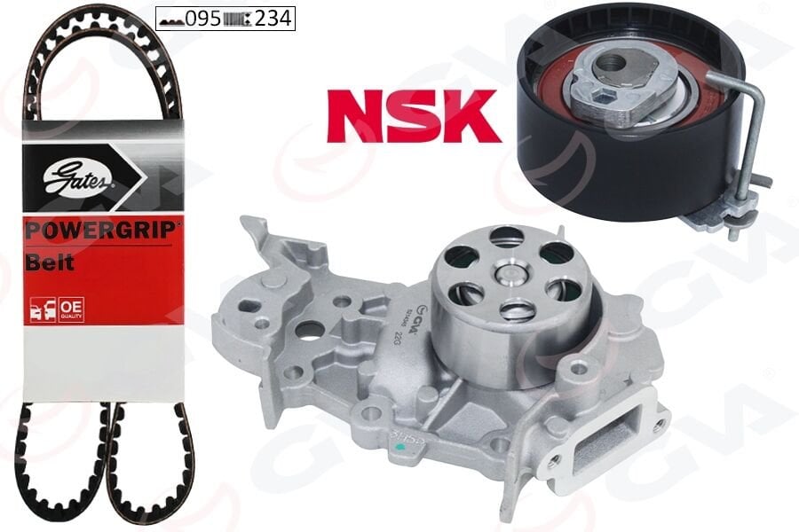 DEVİRDAİMLİ EKSANTRİK GERGİ KİTİ 095x234 RENAULT CLIO II 98>05 CLIO III 05>12 CLIO IV 12>19