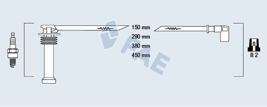 BUJİ KABLO TAKIMI FOCUS-CMAX-FİESTA-MONDEO-BMAX-MAZDA-VOLVO C30-S40-V50 98> 1.4-1.6 ZETEC