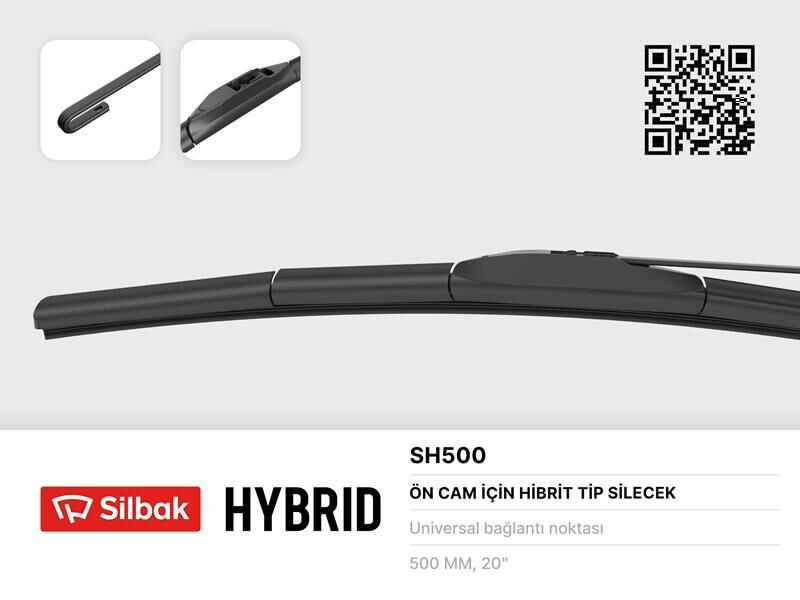 SİLECEK SÜPÜRGESİ HYBRID TİPİ 500mm ÜNİVERSAL CITROEN AMI 9A 04-20