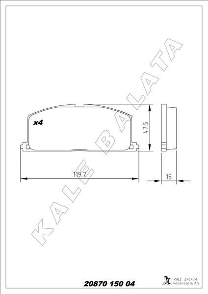 BALATA ÖN CAMRY-CARINA 13 - COROLLA-CORONA-CELİCA 83-93