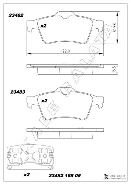 ARKA BALATA RENAULT LAGUNA II 01>07 MEGANE II 02>08 LATITUDE 11> VECTRA C 03>FOCUS II 05>CONNECT 06> CMAX 06> PRIMERA 02>
