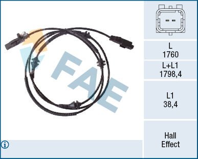 ABS TEKERLEK HIZ SENSÖRÜ ARKA PSA 407 1.8 16V-2.0 16V-2.2 16V 04-