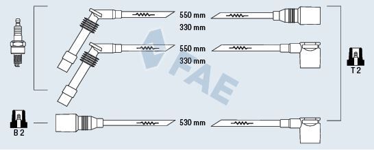 BUJİ KABLOSU TAKIMI ASTRA F 91>98 VECTRA A 88>95 1.8-2.0İ 18SV-C18NZ-20NE-C20NE VECTRA B 1.6 16LZ2