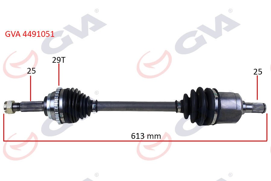 KOMPLE AKS SOL ACCENT ADMIRE 1.3-1.5D 03-06 ABS Lİ 29DİŞ 613mm