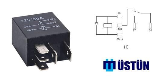 MİKRO ROLE 12V 5P 40 AMPER 10 Adet